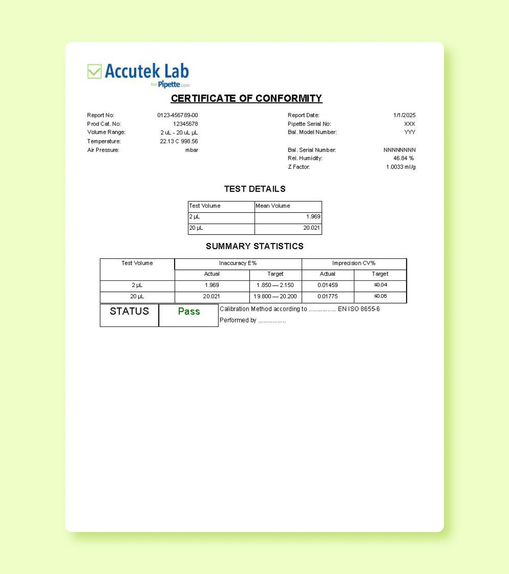 Rainin refurbished Pipettes сertificate-1 Rainin refurbished Pipettes сertificate-1