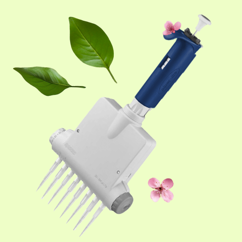 Rainin Pipet-Lite Adjustable Spacer 8 channel manual pipette, 5-50 uL, for use with LTS tips (Certified Refubished)-1